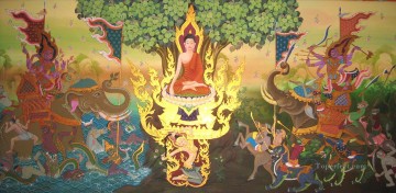 仏教徒 Painting - 仏陀と邪教